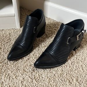 Rachel Zoe black booties 8.5 block heel